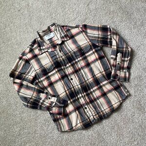 Old Navy Boys Casual Plaid Flannel Button Down Shirt Size Large 10-12